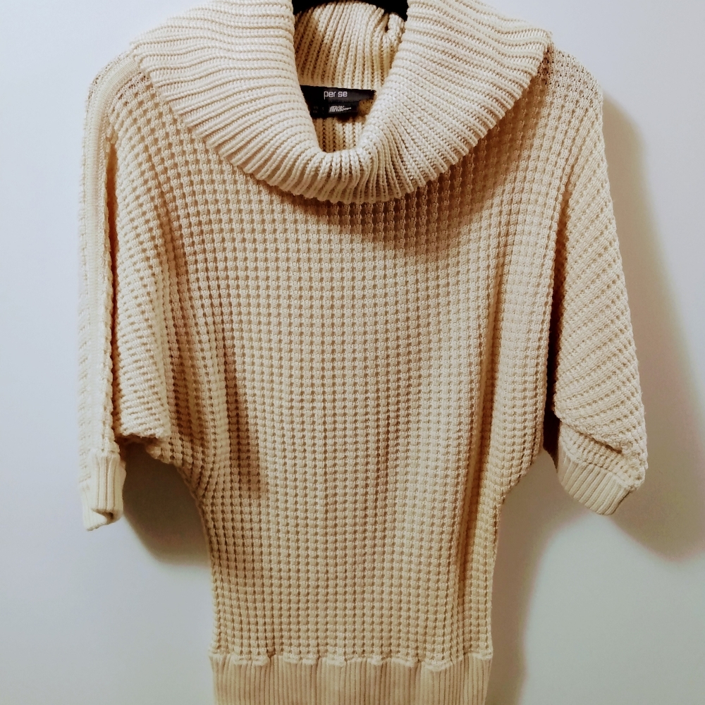 PER SE Knit Dolman Turtleneck Sweater